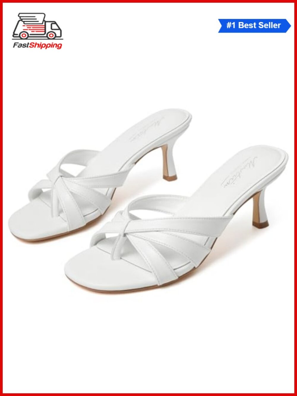 ✨ Kitten Heel Mules Pointed Toe Slip On Heeled Sandals Party Wedding Daily